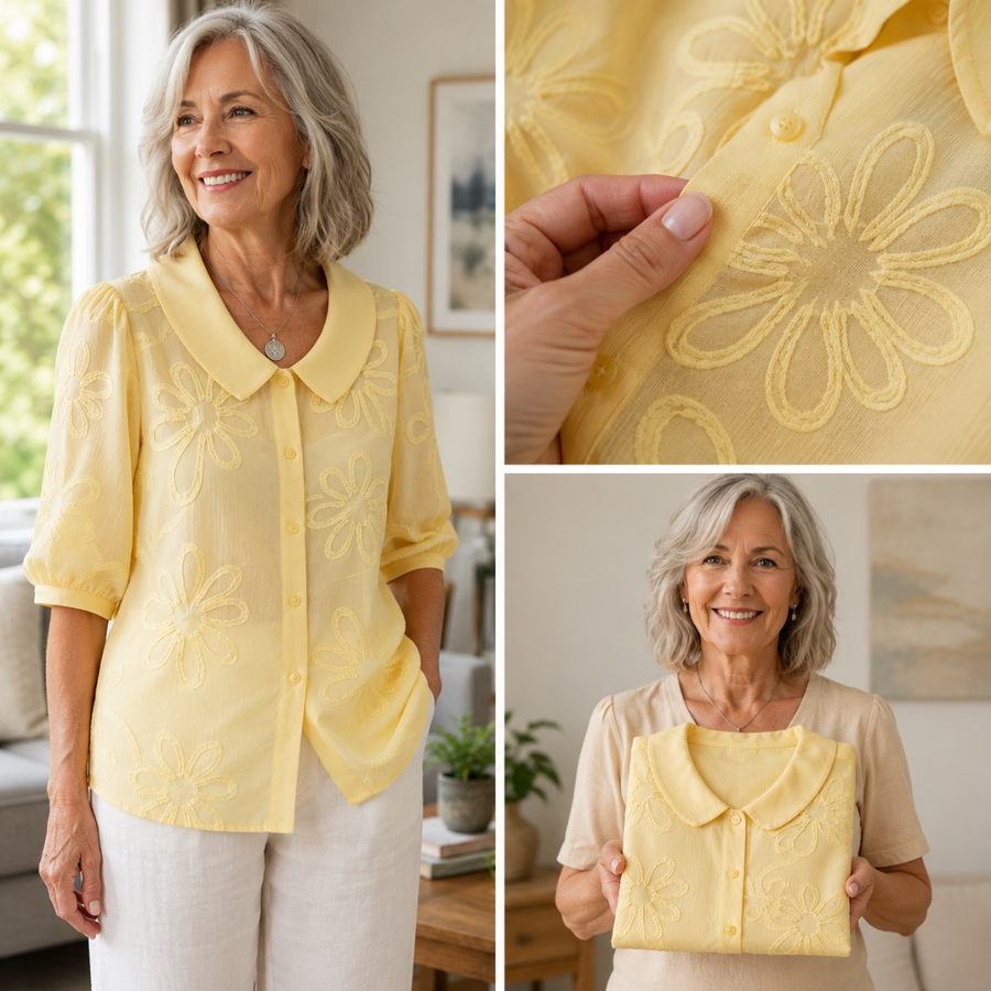 Fiora™ │ Elegant Floral Blouse
