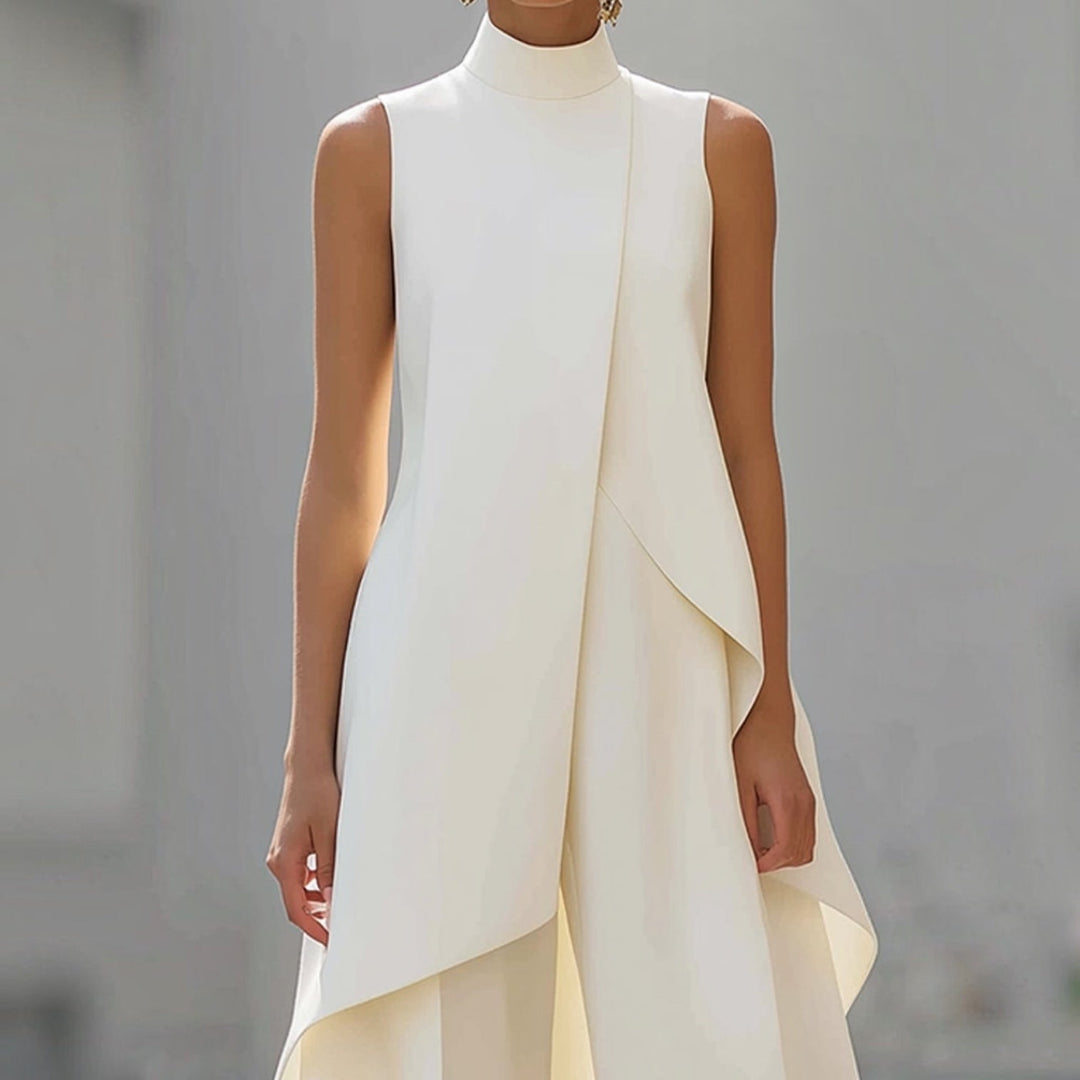 Valentina | Elegant Jumpsuit with a Draped High-Neck Top