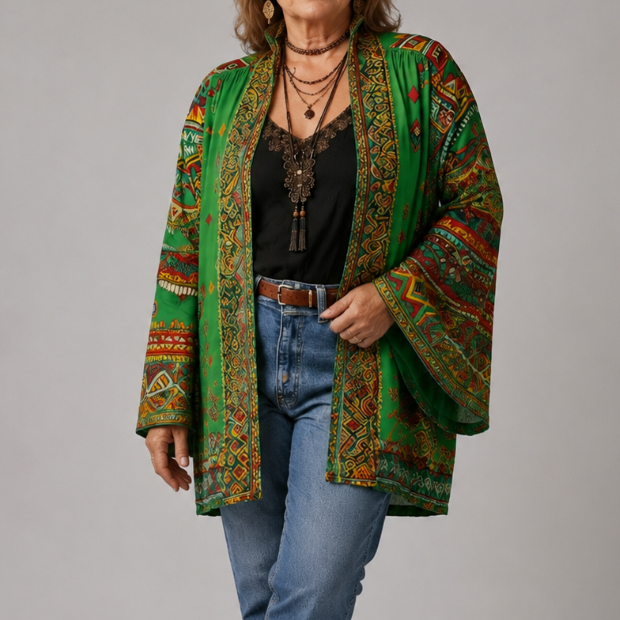 Darcy | Boho Embroidered Kimono Cardigan