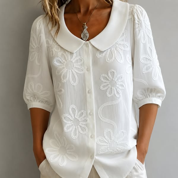 Fiora™ │ Elegant Floral Blouse