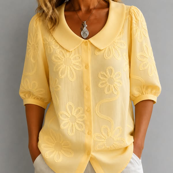 Fiora™ │ Elegant Floral Blouse