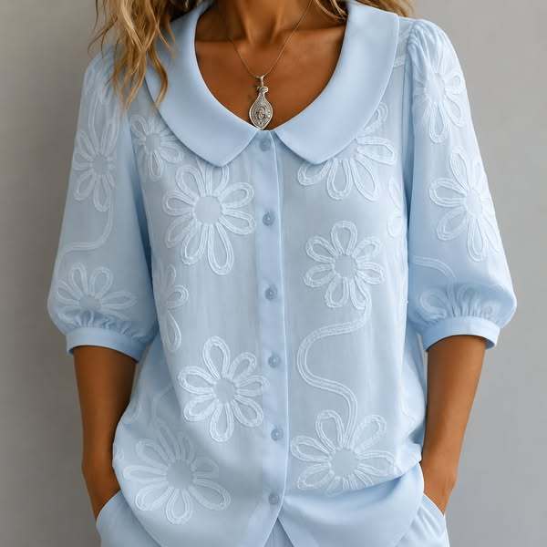 Fiora™ │ Elegant Floral Blouse