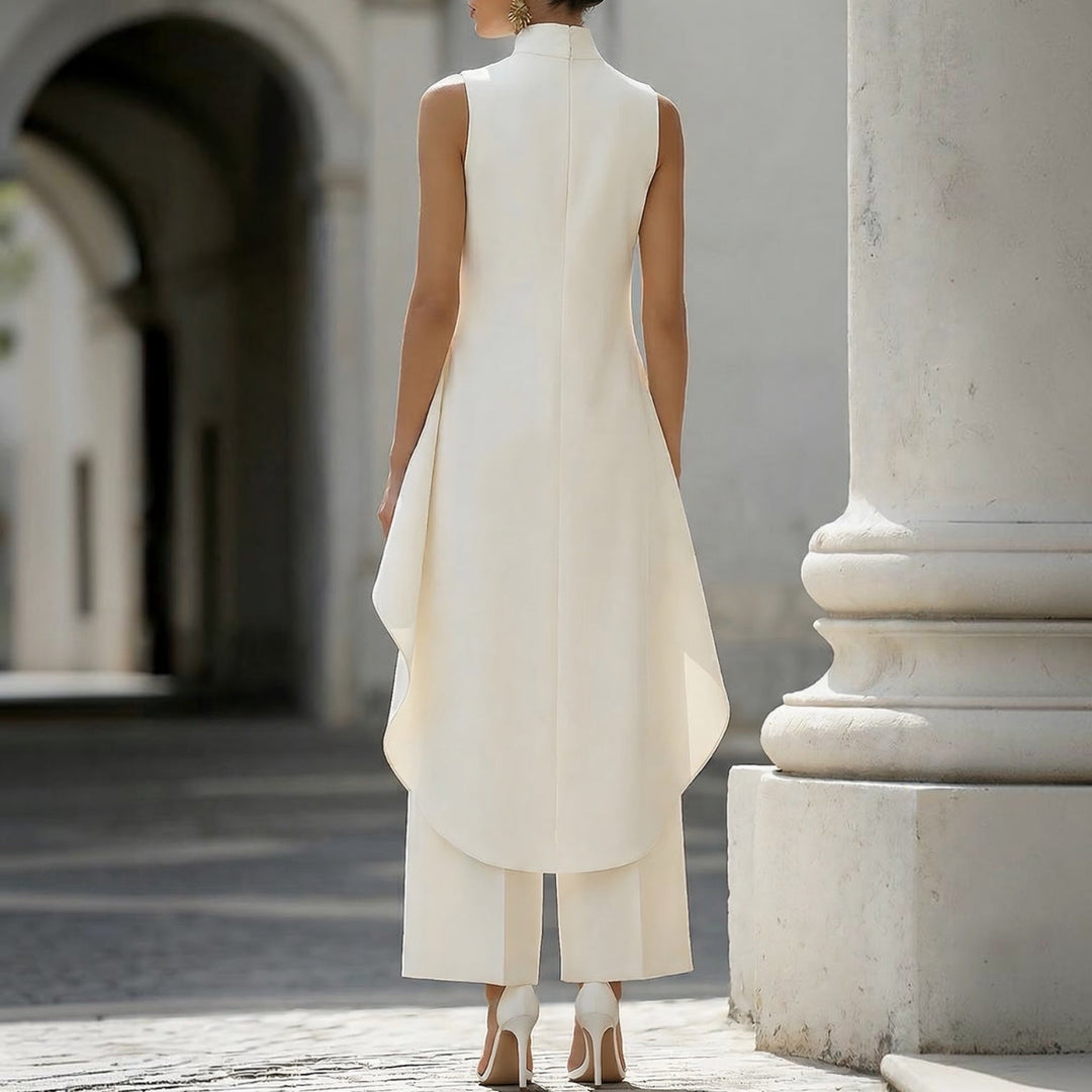 Valentina | Elegant Jumpsuit with a Draped High-Neck Top