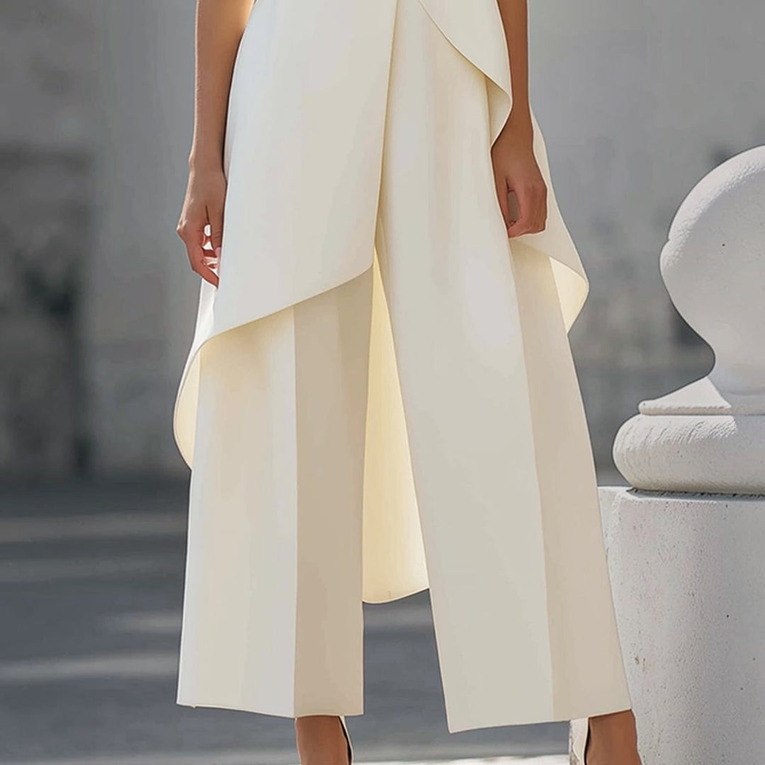 Valentina | Elegant Jumpsuit with a Draped High-Neck Top