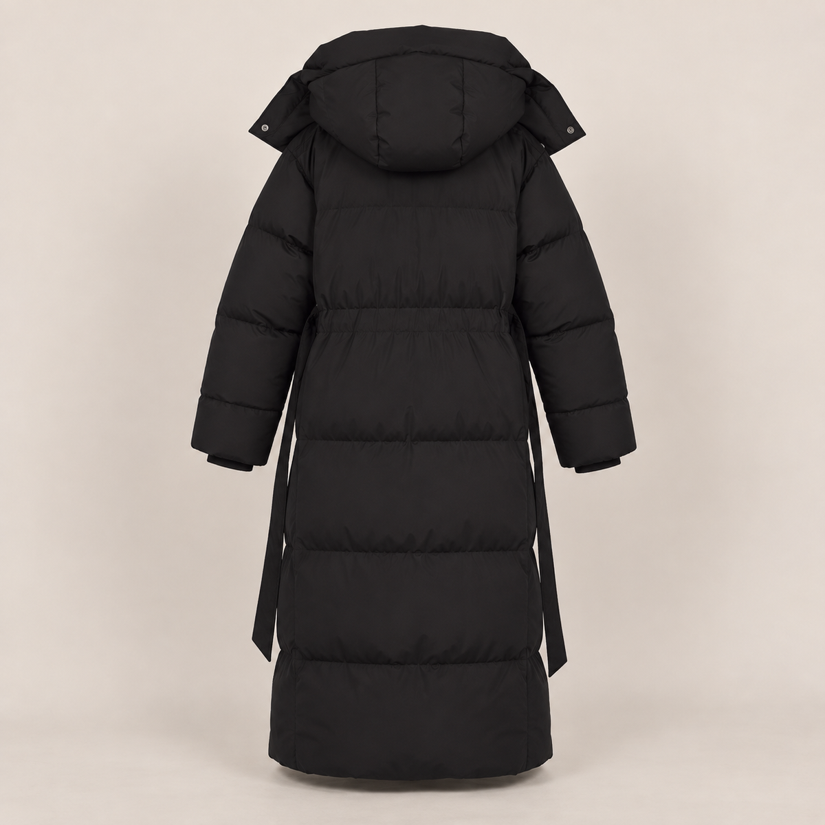 Hooded Puffer Longline Coat