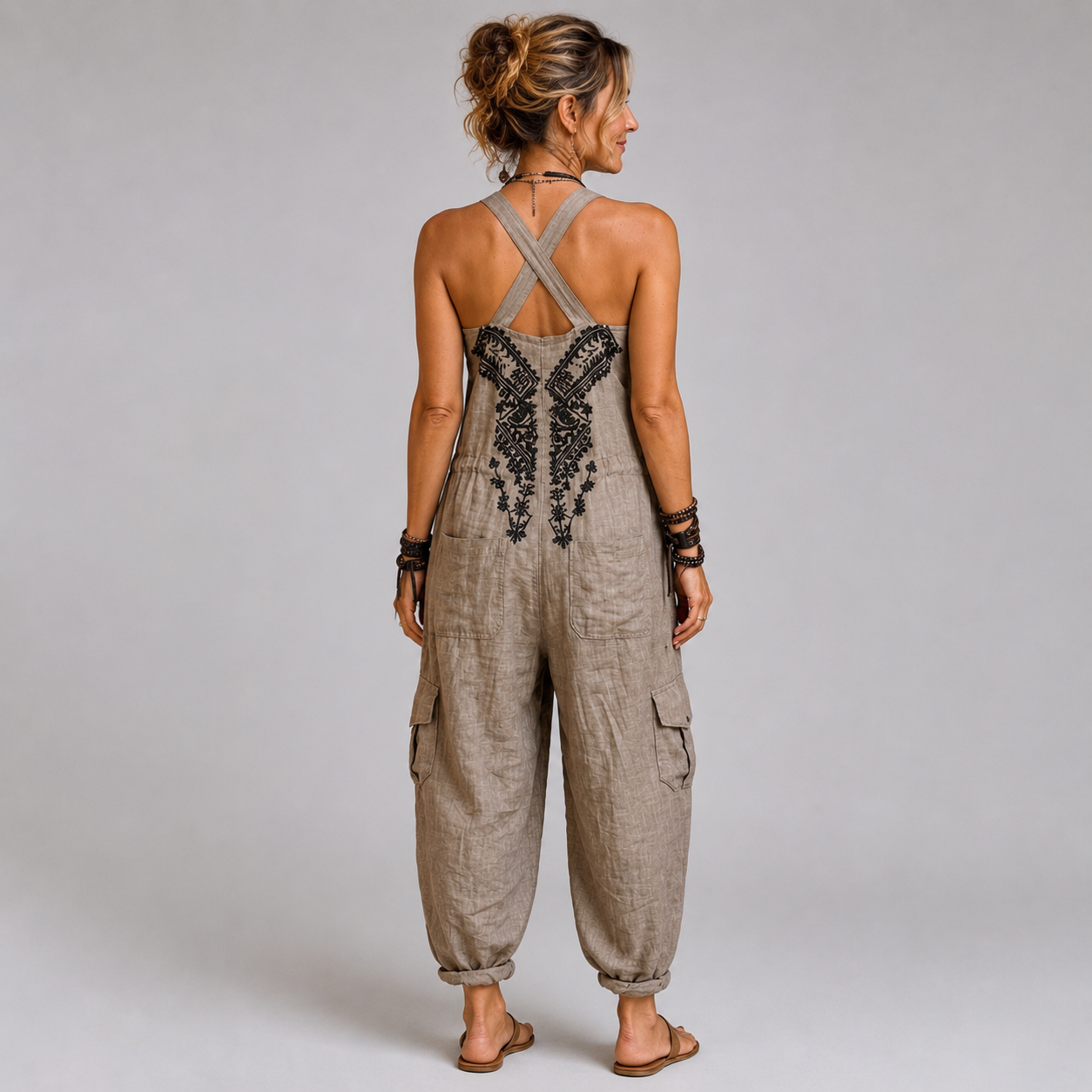 María Teresa™ | Embroidered Boho Jumpsuit