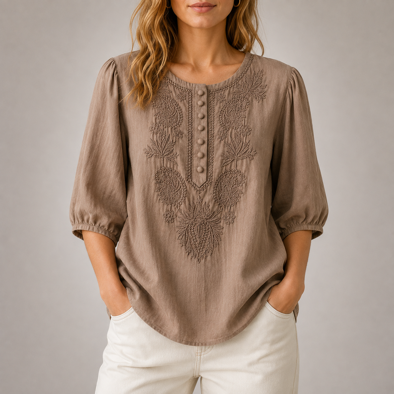 Verena Cotton Linen Blouse