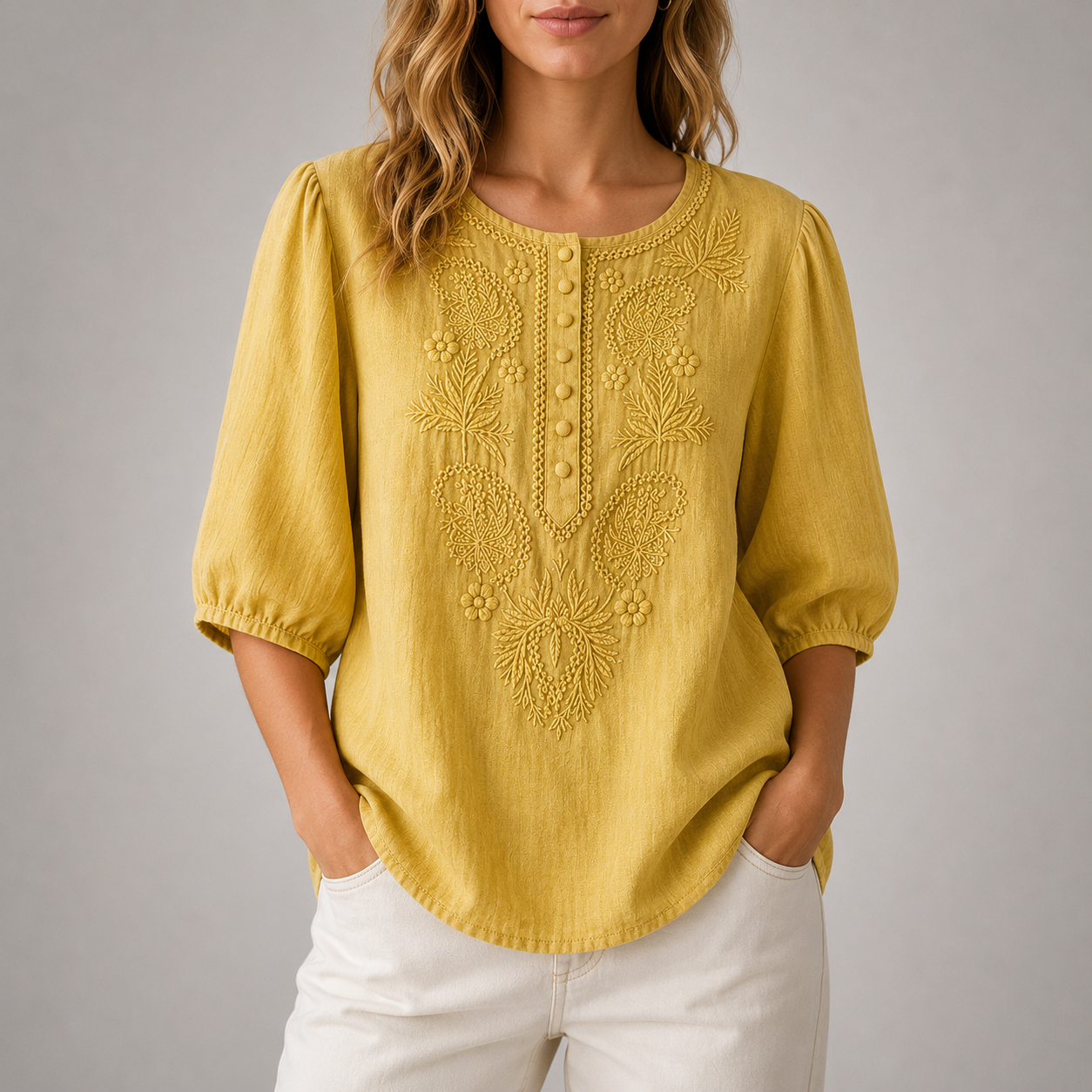 Verena Cotton Linen Blouse