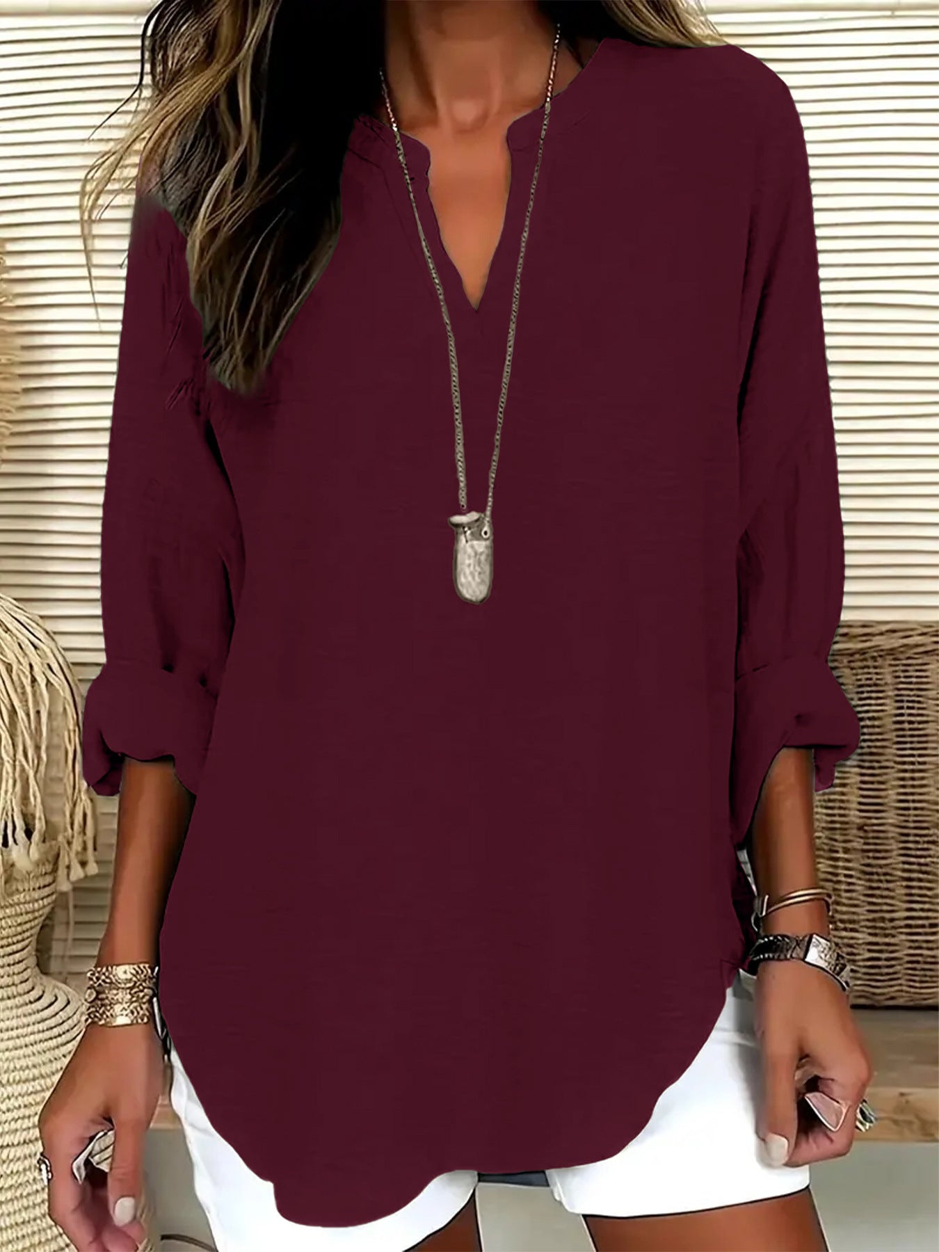 ÉLARA LINEN BLOUSE