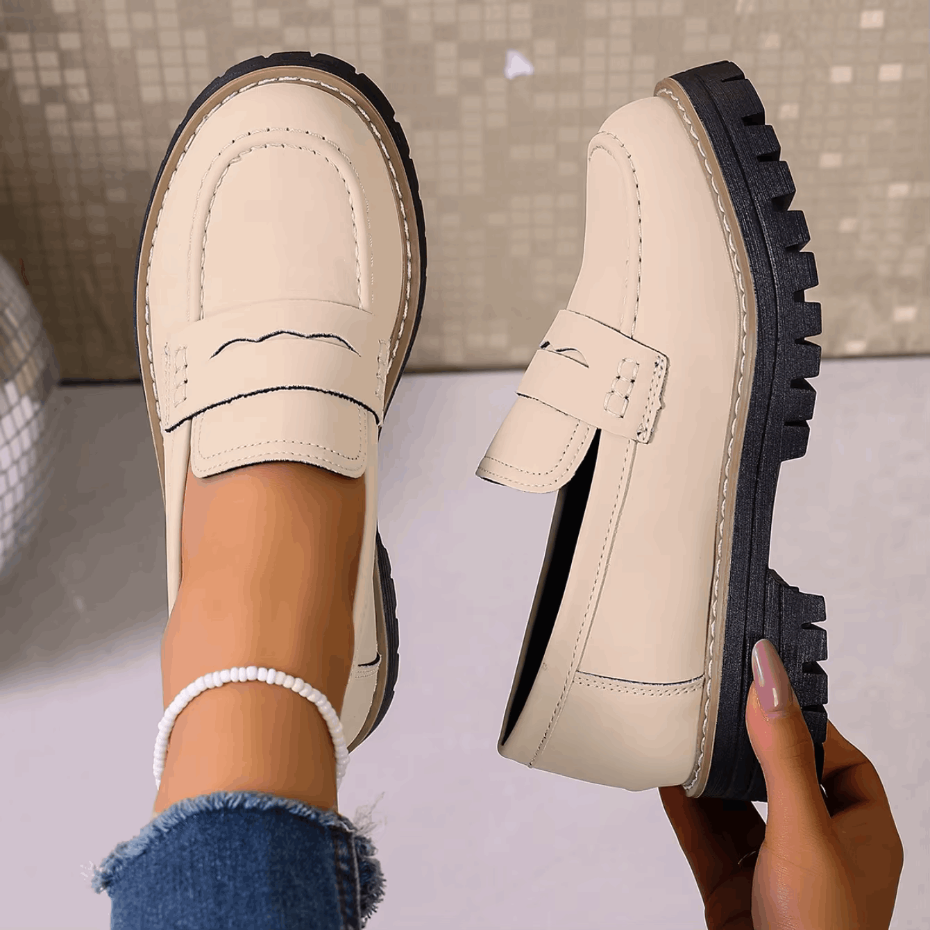 Elsa | College-Style Platform Loafers