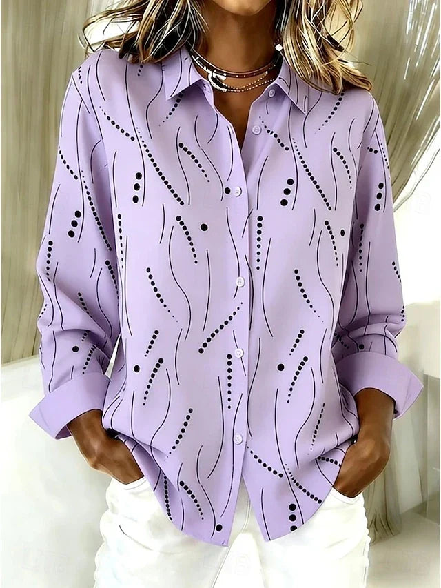 Pernella™ | Casual Dotted Line Pattern Blouse