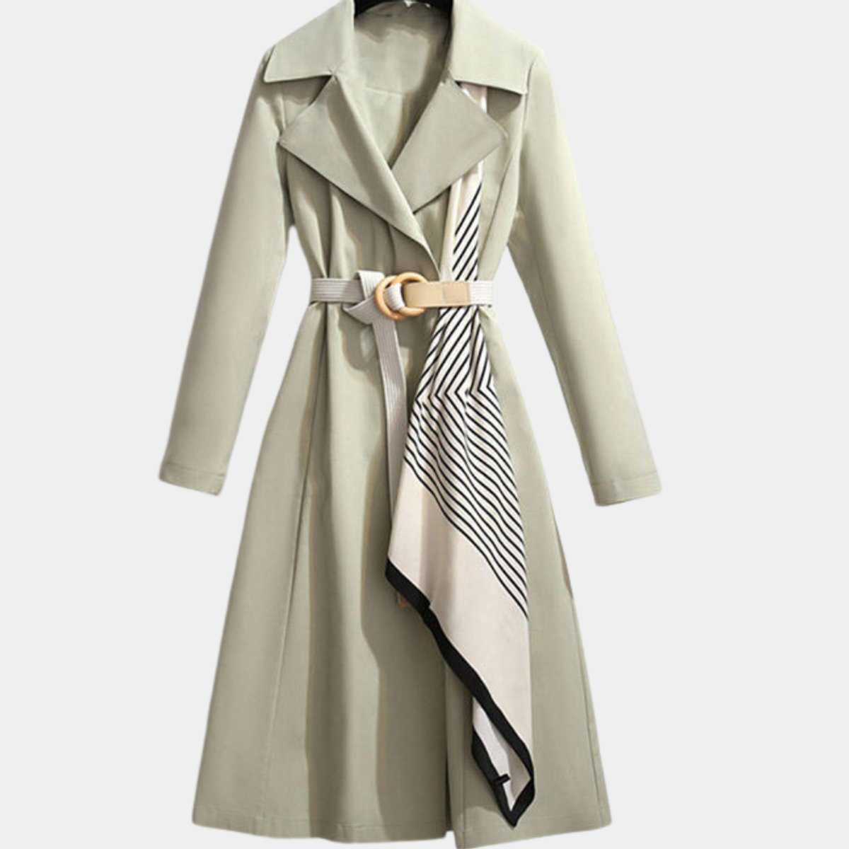 Evelyn | Women's Belted Classic Midi Trench Coat