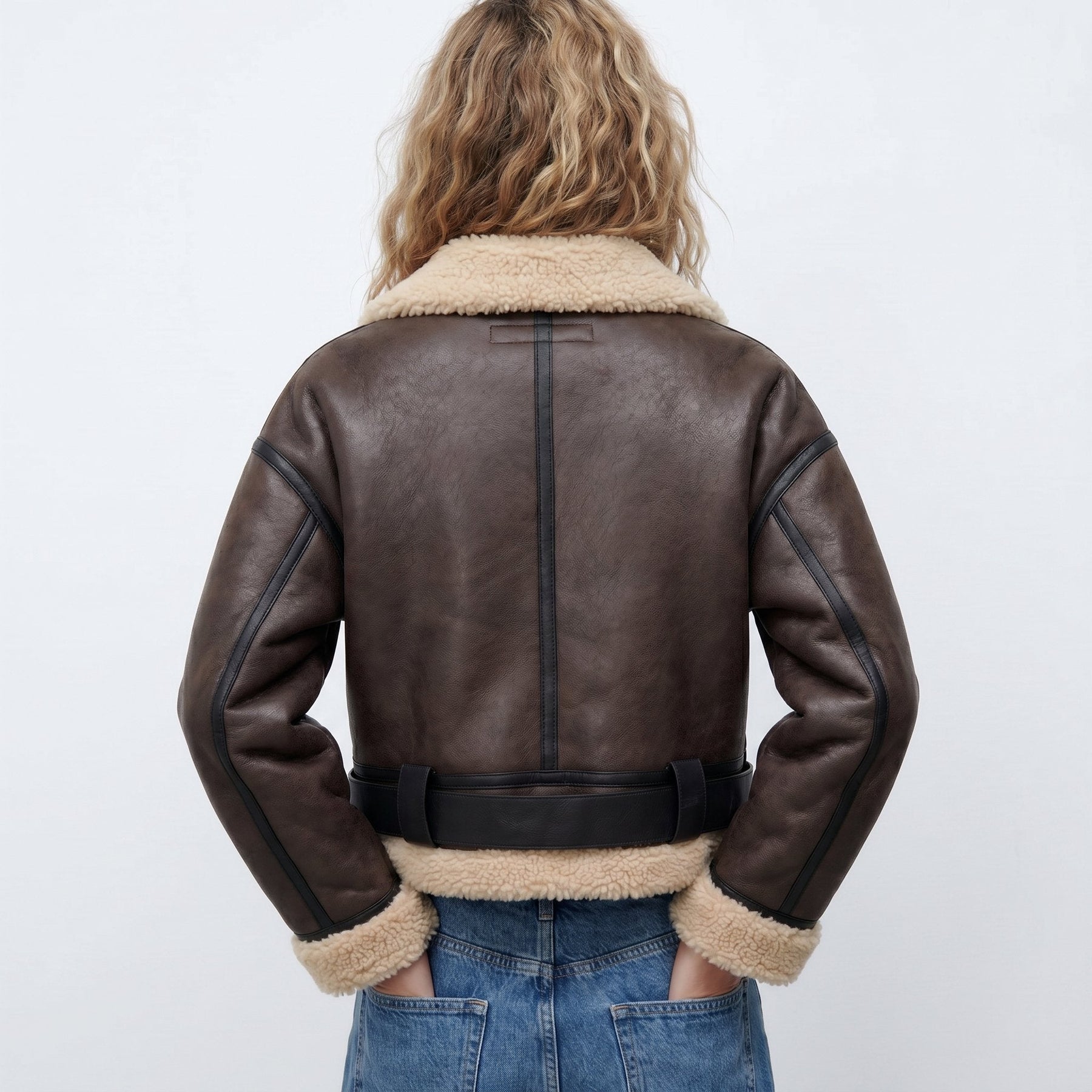 Isabella | Women's Double-Sided Shearling Bomber Jacket