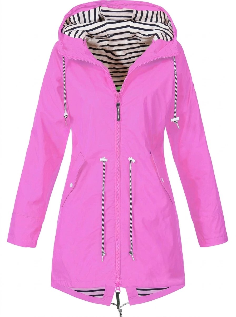 Victoria | Women's Hooded Drawstring Waterproof Rain Coat