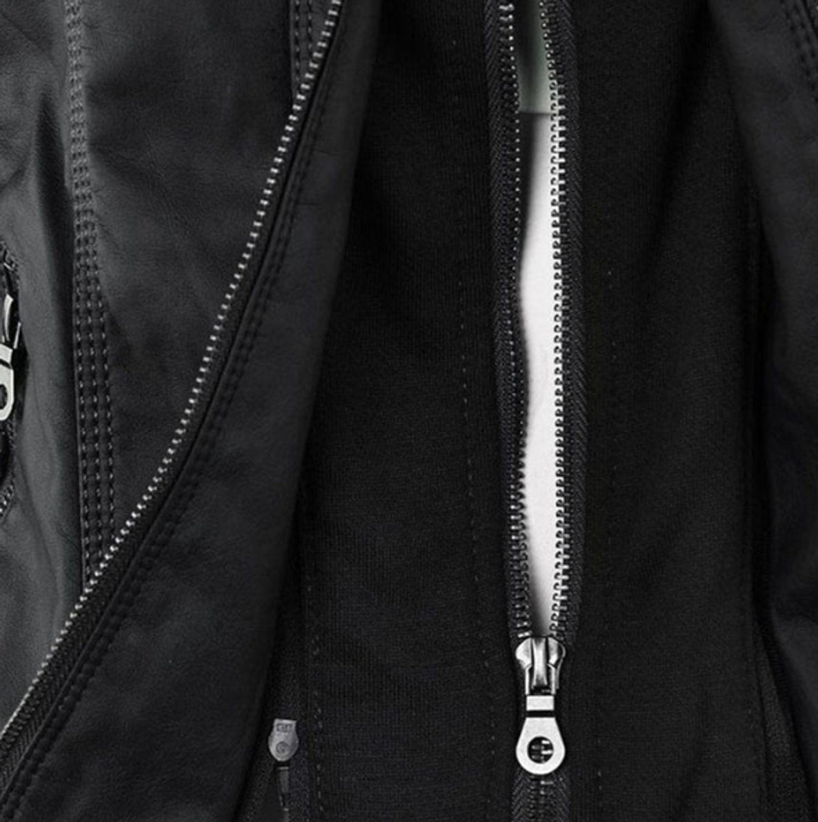 Victoria | Women's Hooded Faux Leather Moto Jacket Zip-Up