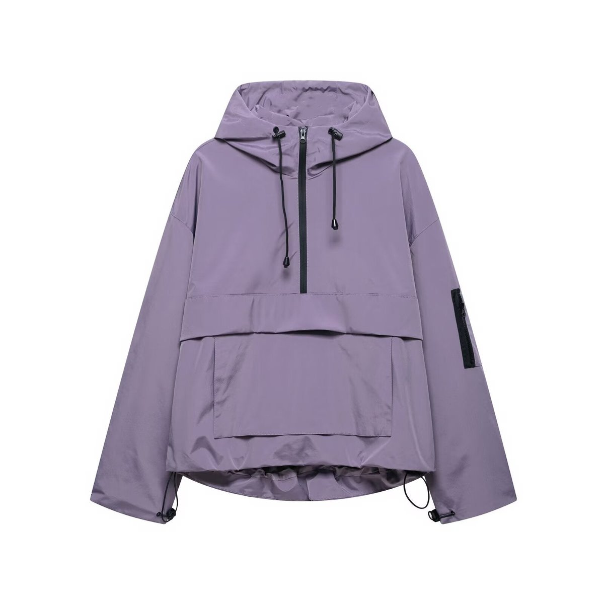 Harper | Women's Hooded Pullover Anorak Quilted Jacket Half-Zip