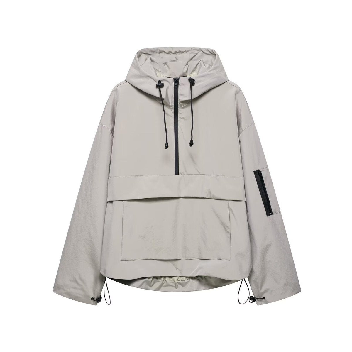 Harper | Women's Hooded Pullover Anorak Quilted Jacket Half-Zip