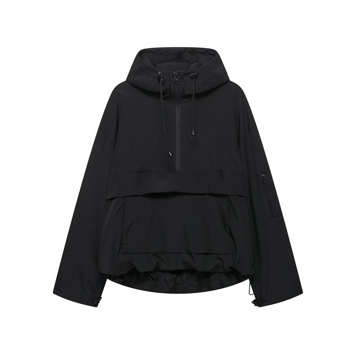 Harper | Women's Hooded Pullover Anorak Quilted Jacket Half-Zip
