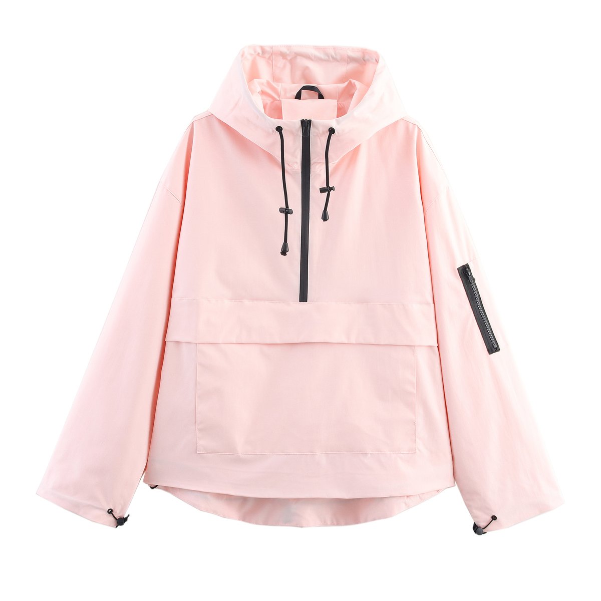 Harper | Women's Hooded Pullover Anorak Quilted Jacket Half-Zip