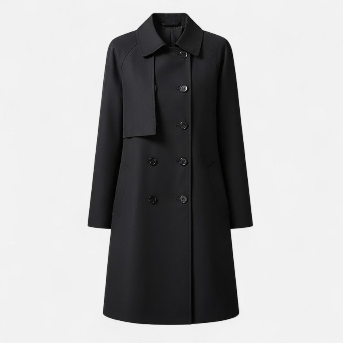 Mia | Women's Mid-Length Wool-Blend Double-Breasted Trench Coat