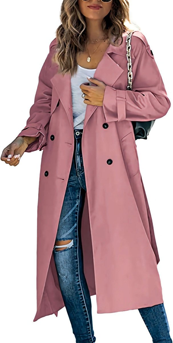 Layla | Women's Oversized Double-Breasted Belted Longline Trench Coat