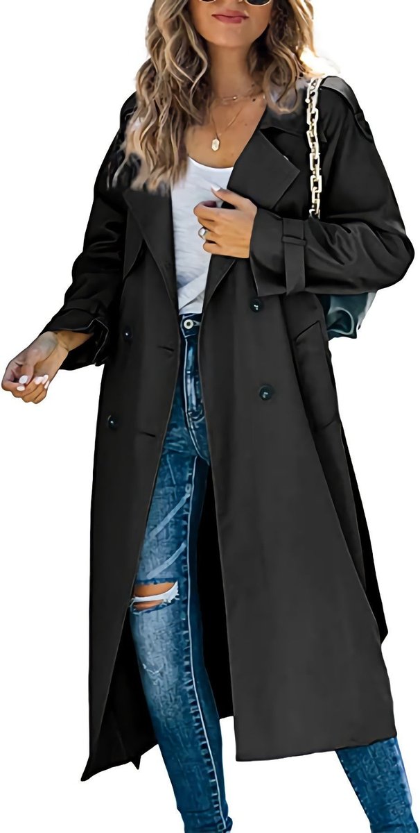 Layla | Women's Oversized Double-Breasted Belted Longline Trench Coat