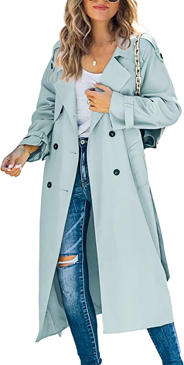 Layla | Women's Oversized Double-Breasted Belted Longline Trench Coat