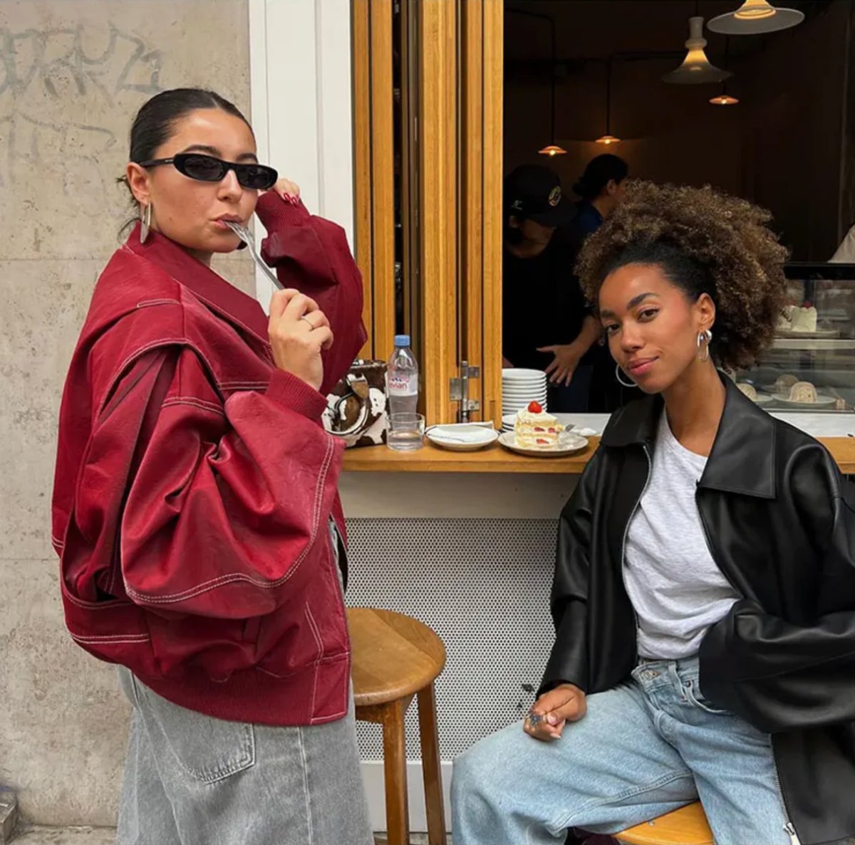 Camila | Women's Oversized Quilted Jacket Contrast Stitch Bomber
