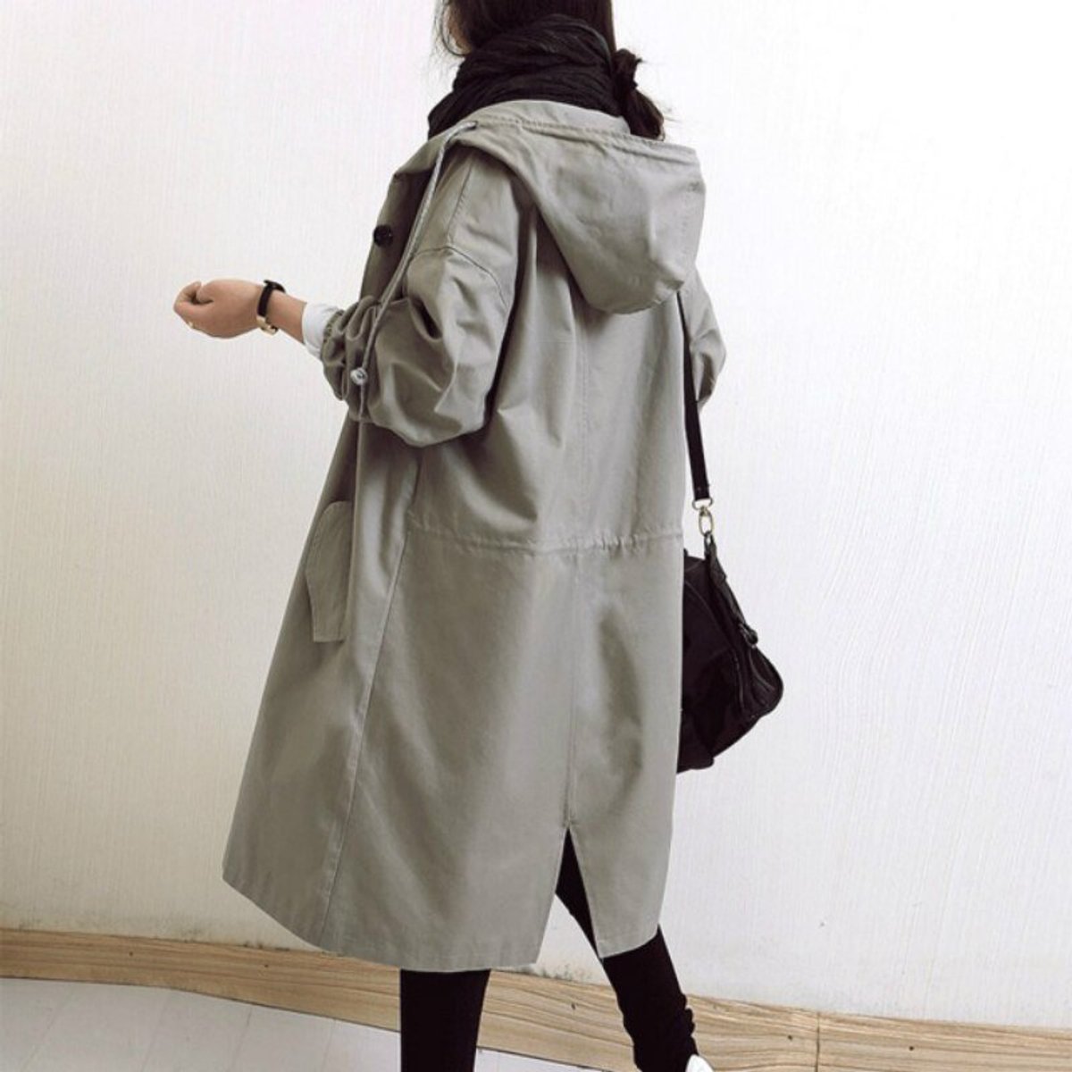 Amelia | Women's Oversized Water-Resistant Button-Front Trench Coat