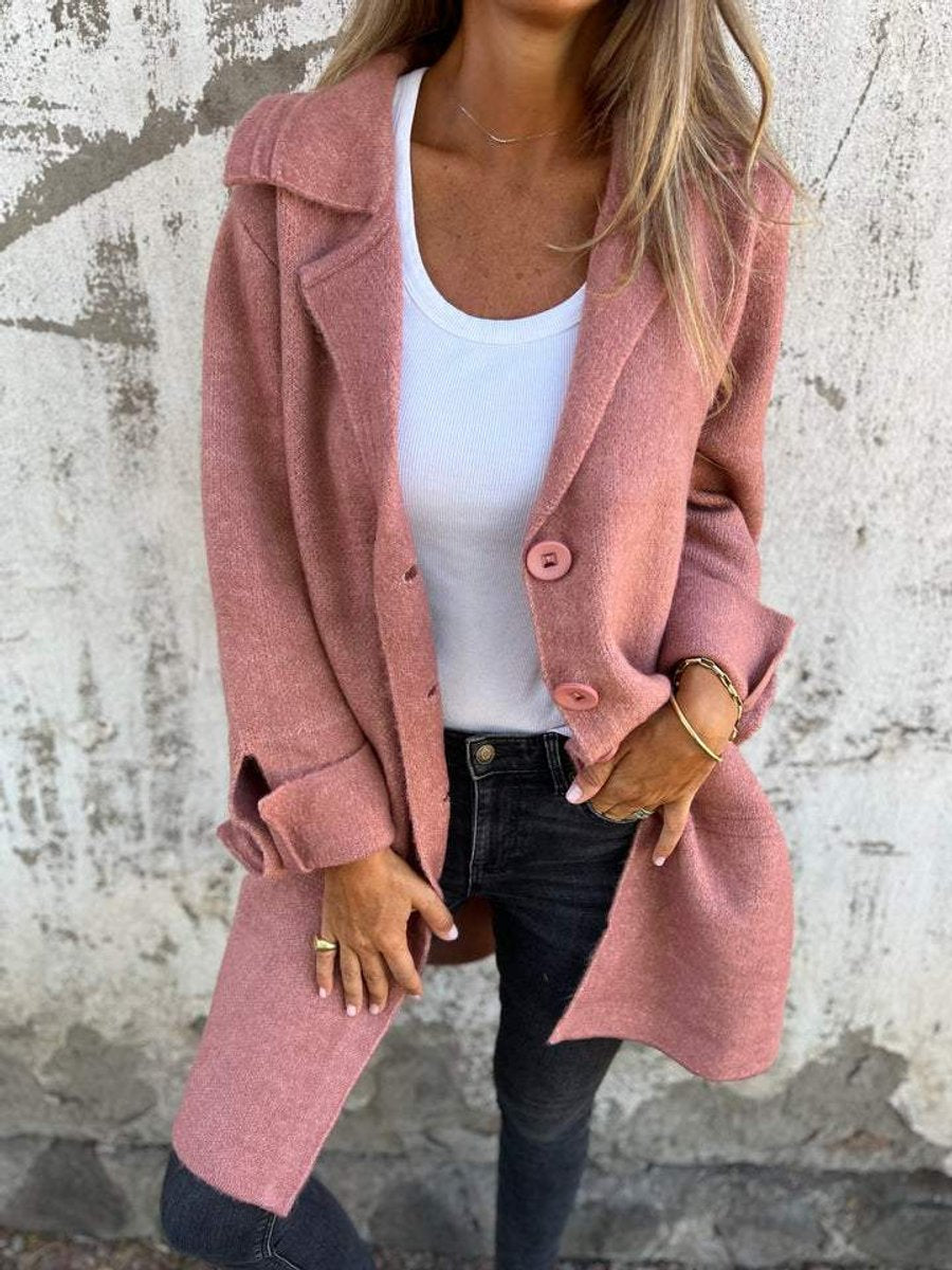 Harper | Women's Relaxed-Fit Long Button-Front Lapel Coat