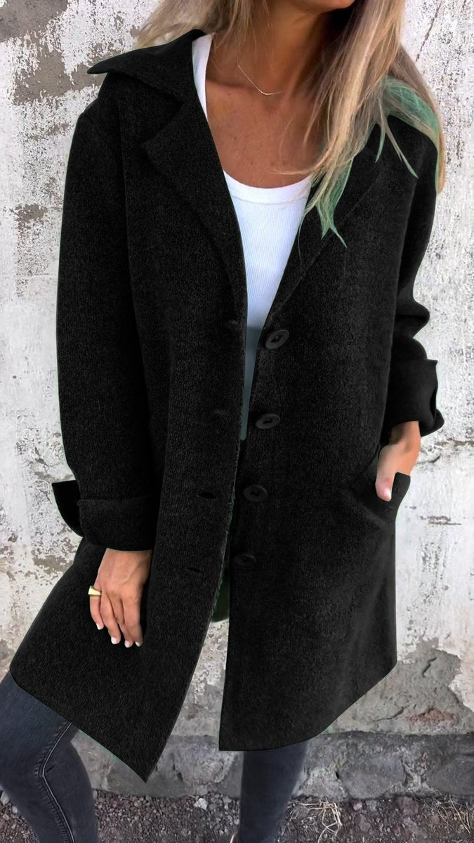Harper | Women's Relaxed-Fit Long Button-Front Lapel Coat