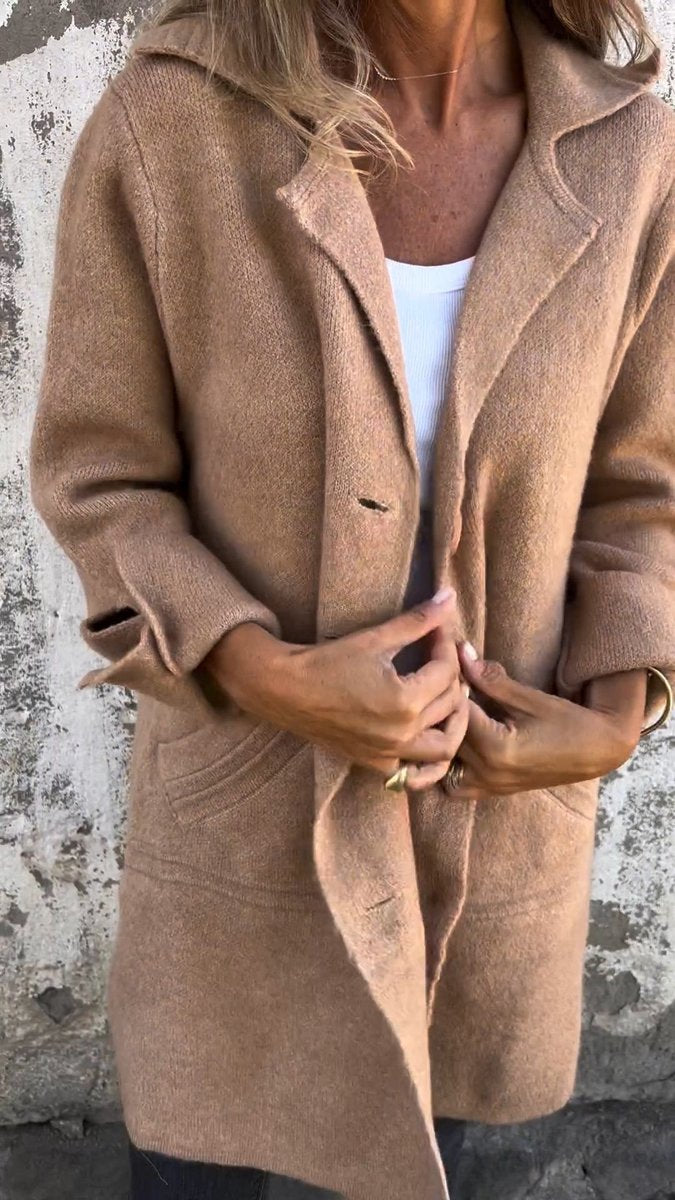 Harper | Women's Relaxed-Fit Long Button-Front Lapel Coat