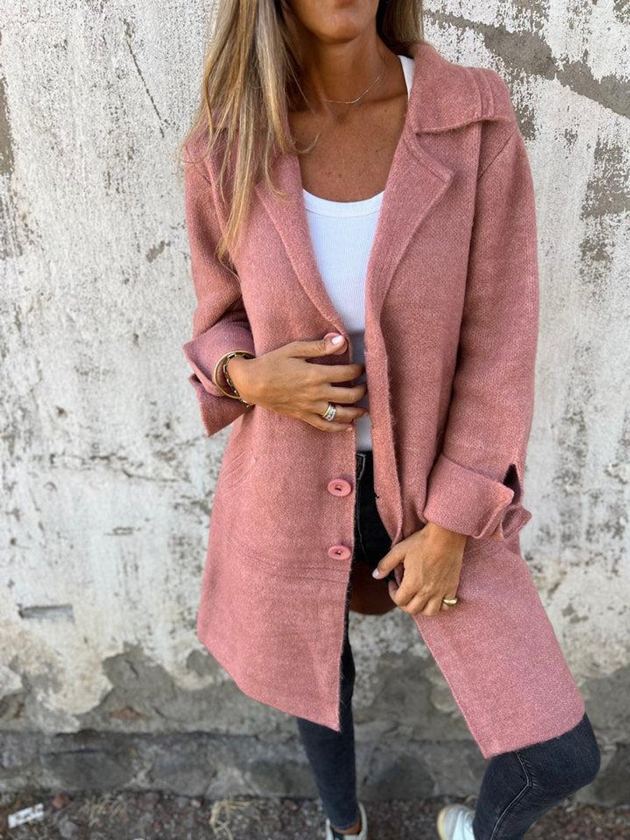 Harper | Women's Relaxed-Fit Long Button-Front Lapel Coat