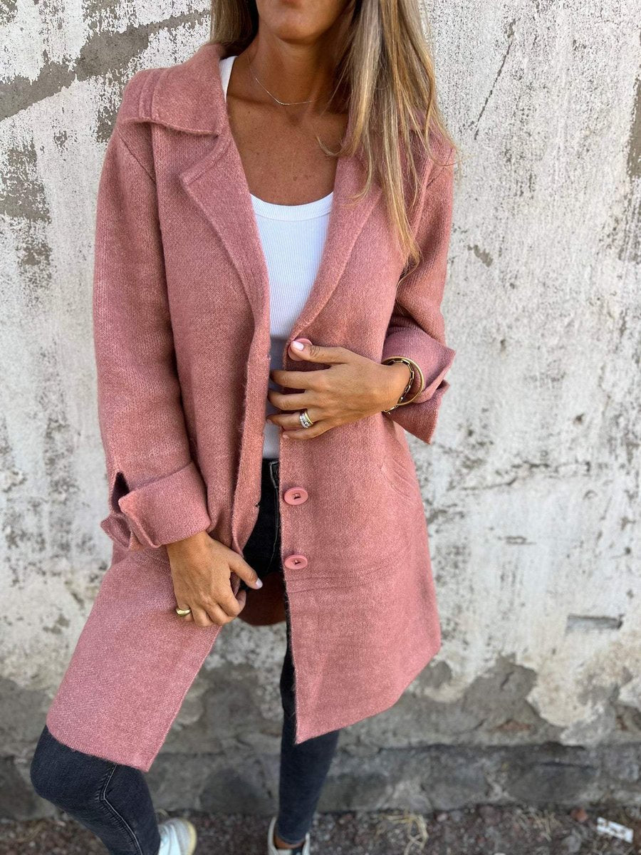 Harper | Women's Relaxed-Fit Long Button-Front Lapel Coat