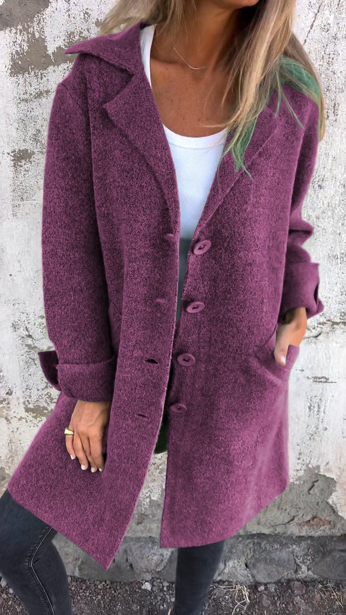 Harper | Women's Relaxed-Fit Long Button-Front Lapel Coat