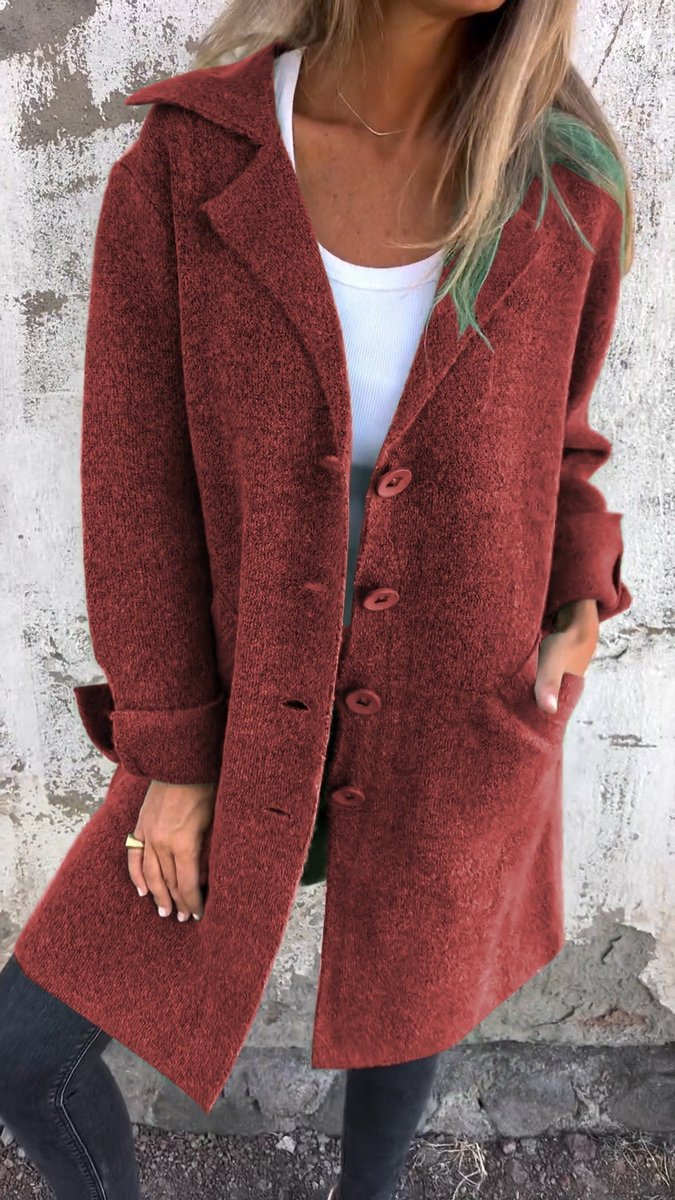 Harper | Women's Relaxed-Fit Long Button-Front Lapel Coat