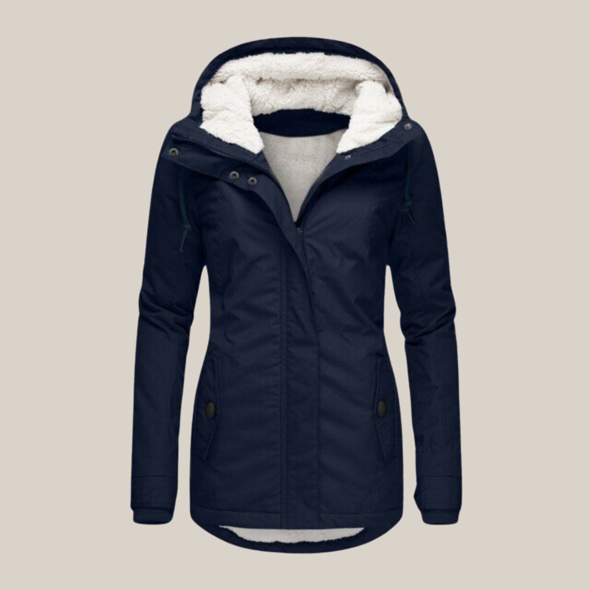 Harper | Women's Sherpa-Lined Hooded Quilted Jacket Fleece Winter Coat