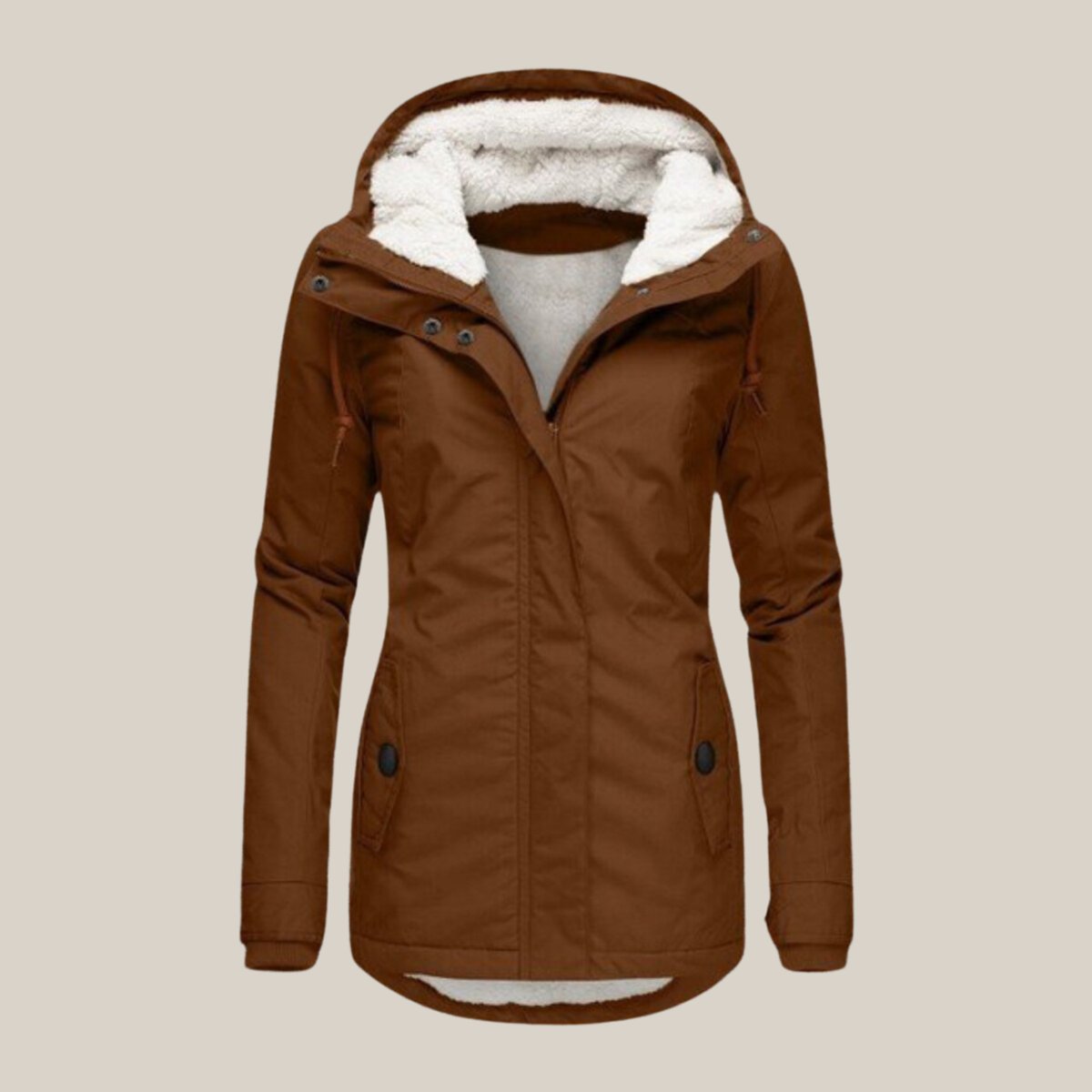 Harper | Women's Sherpa-Lined Hooded Quilted Jacket Fleece Winter Coat