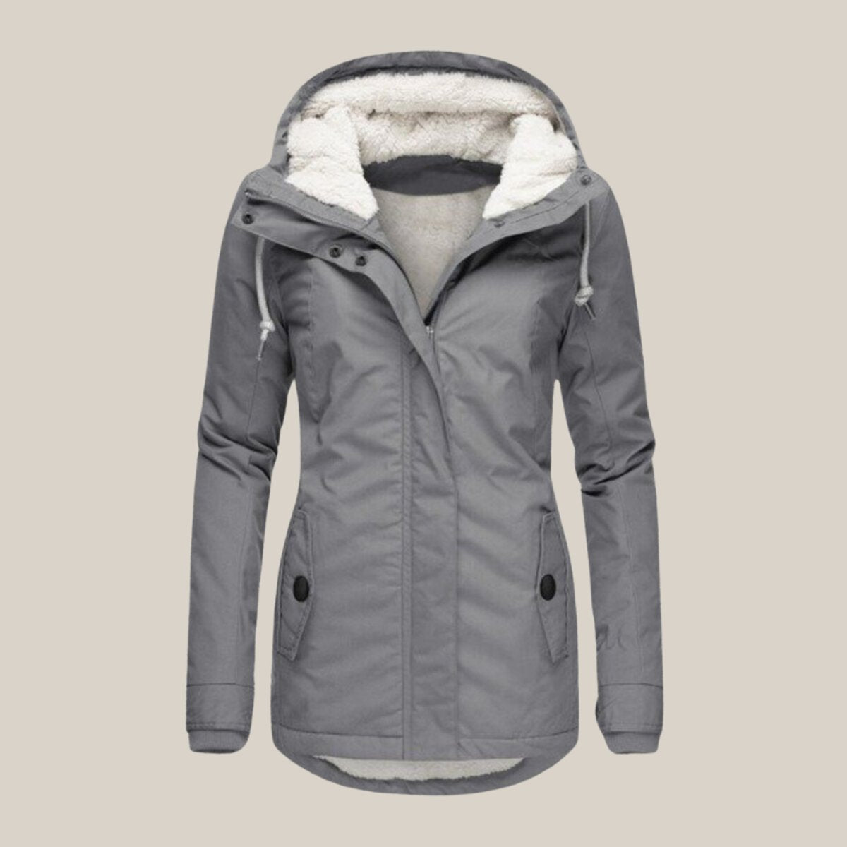 Harper | Women's Sherpa-Lined Hooded Quilted Jacket Fleece Winter Coat