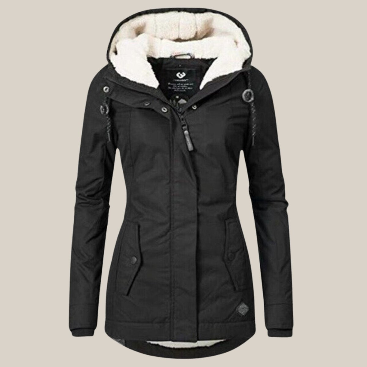 Harper | Women's Sherpa-Lined Hooded Quilted Jacket Fleece Winter Coat
