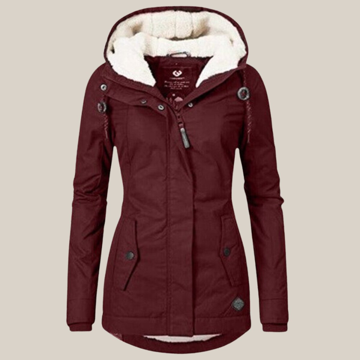 Harper | Women's Sherpa-Lined Hooded Quilted Jacket Fleece Winter Coat