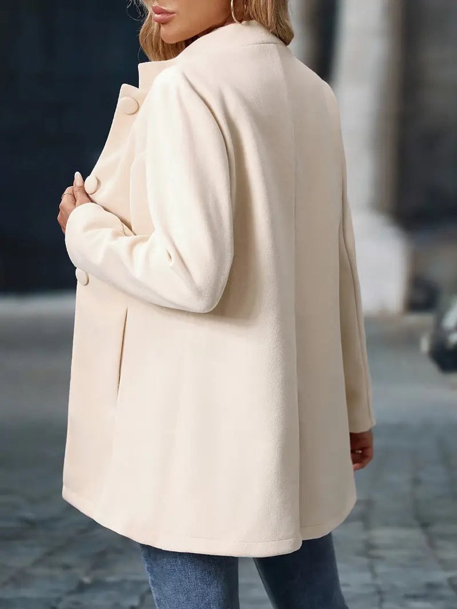 Layla | Women's Stand-Collar Button-Front Longline Blazer Coat