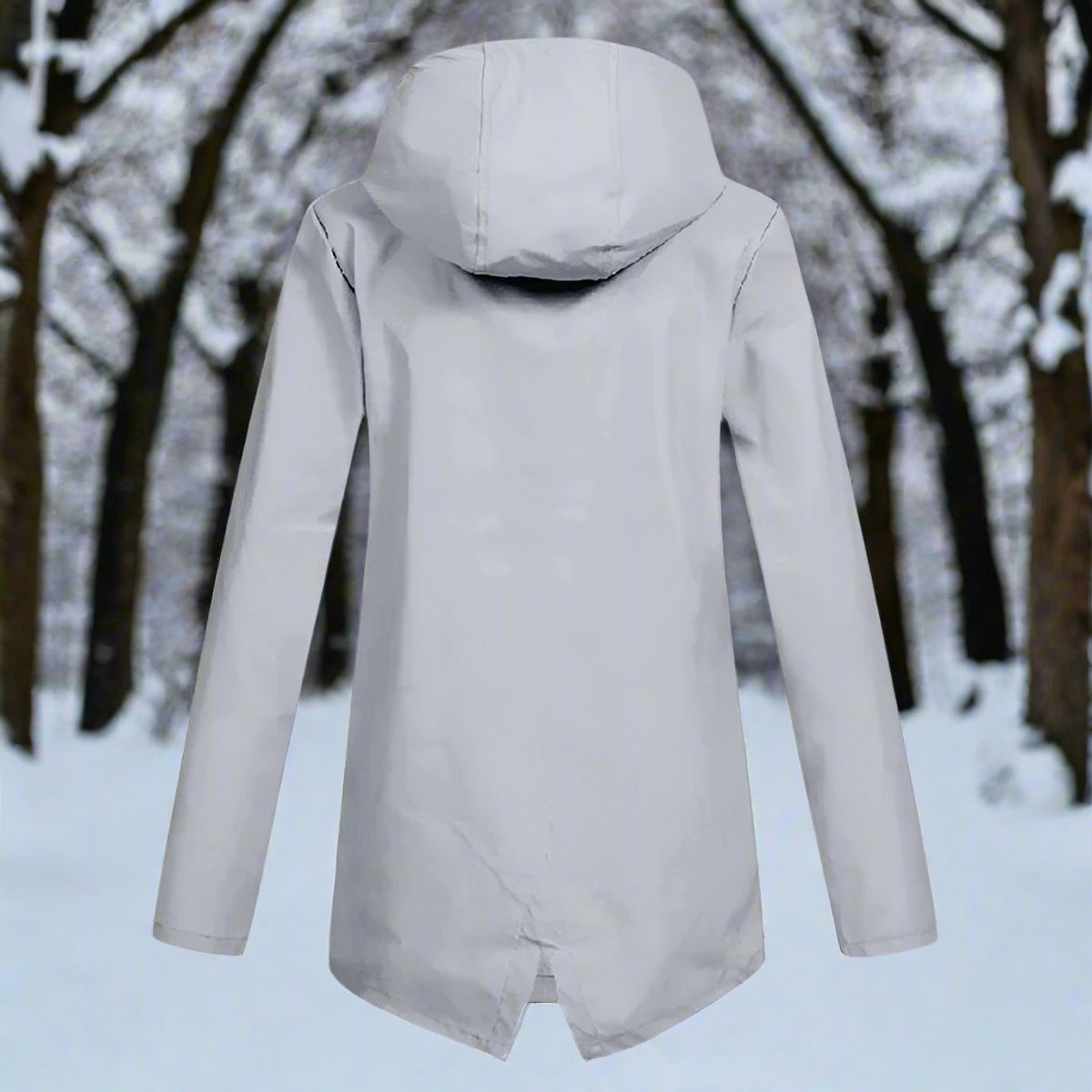 Layla | Women's Waterproof Hooded Rain Jacket Zip-Up Longline